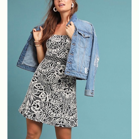 ett twa Dresses & Skirts - Anthropologie ETT TWA Black White Lace Mod Sleeveless Dress XS